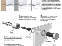 Mermaid Personalized House Number Outdoor Indoor Floating Acrylic Signage with 1 inch Standoff Mounting Screws - OwlTopThat