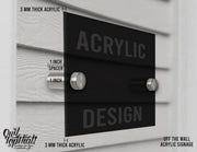 Mermaid Personalized House Number Outdoor Indoor Floating Acrylic Signage with 1 inch Standoff Mounting Screws - OwlTopThat
