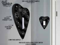 Ouija Planchette Oversized Wall Switch Cover Plate for Standard Size Toggle, Rocker, Duplex Double Outlet, and Blank Wall Plates - OwlTopThat