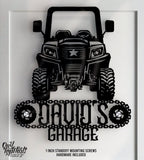 Side by Side UTV ROV OHV Buggy Personalized with Name Sign Small Engine Garage Shop Custom Signage with 1 inch Standoff Mounting Screws - OwlTopThat