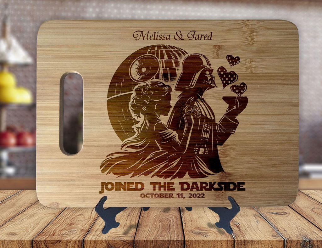 Vader and Belle Fun Princess Sith Themed Cutting Board - OwlTopThat