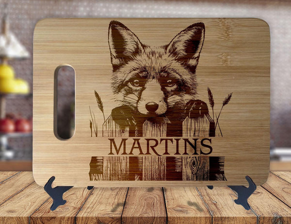 Fox Cabin Forest Woodland Critters Cutting Board - OwlTopThat