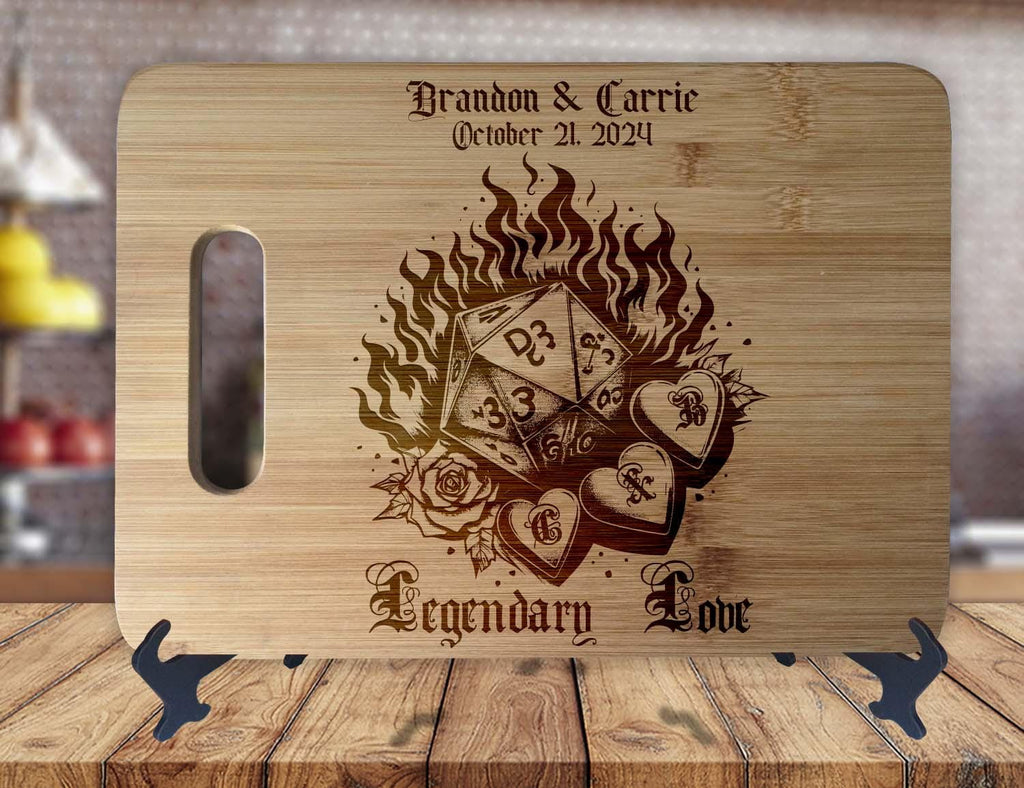 Dungeons and Dragons Personalized Custom Cutting Board Anniversary Kitchen Housewarming Wedding Gift Sign - OwlTopThat