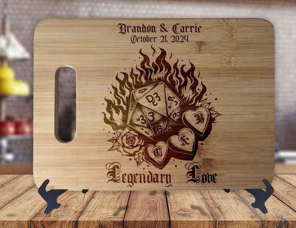 Dungeons and Dragons Personalized Custom Cutting Board Anniversary Kitchen Housewarming Wedding Gift Sign - OwlTopThat