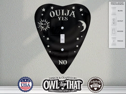 Ouija Planchette Oversized Wall Switch Cover Plate for Standard Size Toggle, Rocker, Duplex Double Outlet, and Blank Wall Plates - OwlTopThat