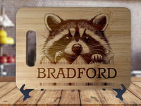Raccoon Cabin Forest Woodland Critters Cutting Board - OwlTopThat