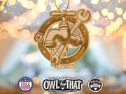 Plumber Ornament Custom Name Tag Wood Ornament - Personalized Name & Date - Gift Tags, Event Markers, Stocking Name tag - OwlTopThat