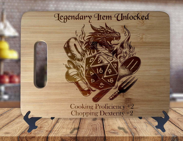 Dungeon and Dragons Personalized Custom Cutting Board Anniversary Kitchen Housewarming Wedding Gift Sign - OwlTopThat