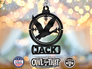Duck Hunting Fishing Custom Name Tag Ornament - Personalized Name - Gift Tags, Event Markers, Holiday Ornaments and More - OwlTopThat