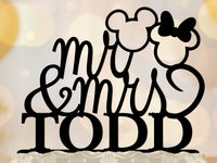 Fairytale Wedding Cake Topper Elegant Mouse Ears - OwlTopThat