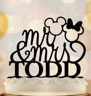 Fairytale Wedding Cake Topper Elegant Mouse Ears - OwlTopThat