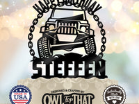 Off-Road Adventure – Personalized Name Birthday Cake Topper - OwlTopThat