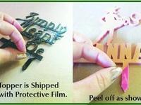 Elf Princess and King - Personalized Date - Fantasy Themed - Custom Wedding Cake Topper - OwlTopThat