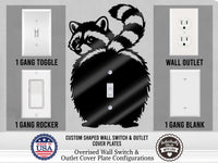 Raccoon Butt Light Switch Plate Cover – Acrylic Pet Room Decor Wall Plate