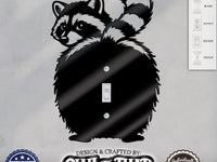 Raccoon Butt Light Switch Plate Cover – Acrylic Pet Room Decor Wall Plate