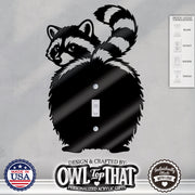 Raccoon Butt Light Switch Plate Cover – Acrylic Pet Room Decor Wall Plate