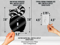 Raccoon Butt Light Switch Plate Cover – Acrylic Pet Room Decor Wall Plate