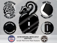 Skunk Butt Light Switch Plate Cover – Acrylic Pet Room Decor Wall Plate