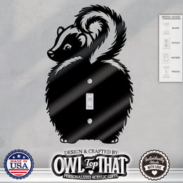 Skunk Butt Light Switch Plate Cover – Acrylic Pet Room Decor Wall Plate