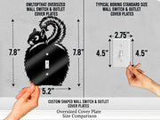 Squirrel Butt Light Switch Plate Cover – Acrylic Pet Room Decor Wall Plate