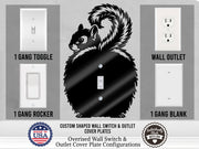 Squirrel Butt Light Switch Plate Cover – Acrylic Pet Room Decor Wall Plate