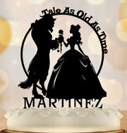 Beauty And the Beast Fairytale Wedding Cake Topper - OwlTopThat