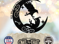 Raven & Fox To The Moon And Back Moon Wedding Cake Topper - Standard - Gothic Themed - OwlTopThat