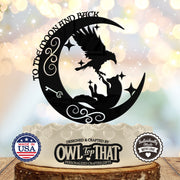 Raven & Fox To The Moon And Back Moon Wedding Cake Topper - Standard - Gothic Themed - OwlTopThat