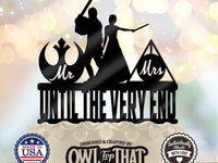 Until the Very End – Jedi & Wizard Wedding Cake Topper - OwlTopThat