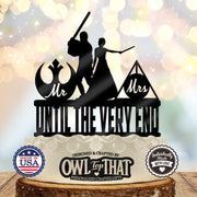Until the Very End – Jedi & Wizard Wedding Cake Topper - OwlTopThat