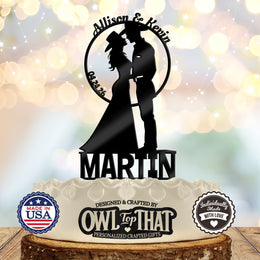 Country Western Wedding Cake Topper Rustic Farm Barn Weddings - OwlTopThat